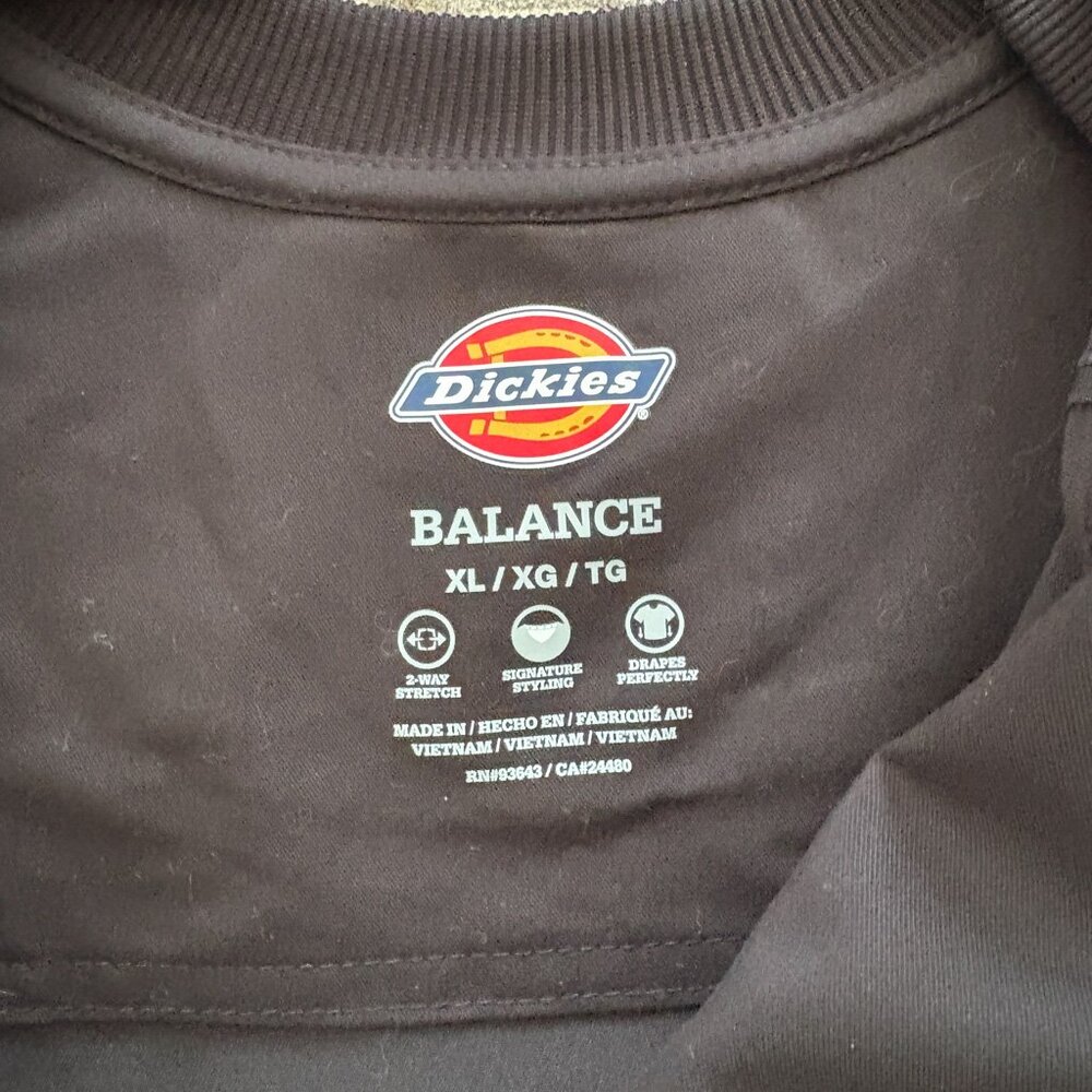 NWT Dickies Balance Zip-Front Medical Jacket Black‎ Size XL - Picture 7 of 7